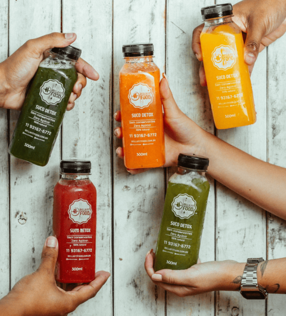KIT SUCO DETOX 5 UN. 300ML CADA