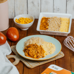 RAGU DE FRANGO COM ARROZ INTEGRAL E CREME DE MILHO 300G