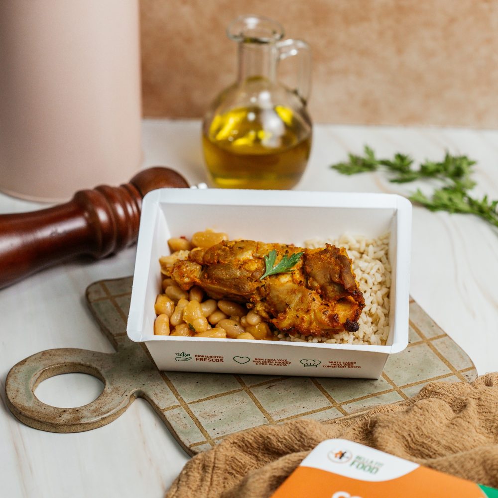 SOBRECOXA ASSADA COM ARROZ INTEGRAL E FEIJÃO BRANCO 400G - Image 2