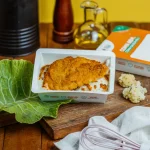 FILÉ DE FRANGO EMPANADO COM COUVE-FLOR GRATINADA - LOW CARB 200G
