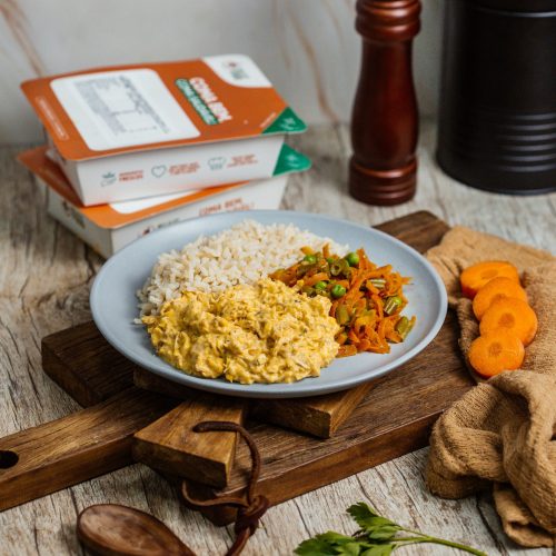FRICASSE DE FRANGO COM ARROZ INTEGRAL E LEGUMES 300G