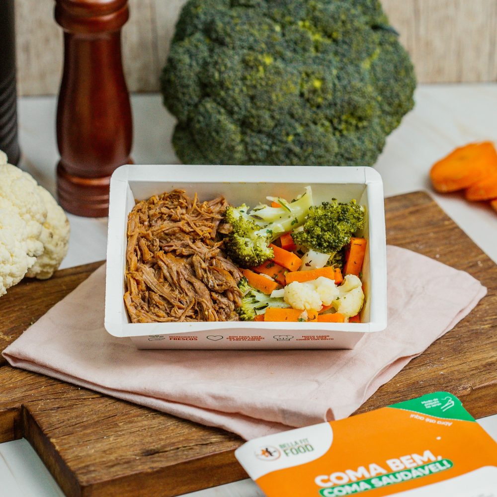 CARNE DESFIADA COM MIX DE LEGUMES - LOW CARB 200G - Imagem 2