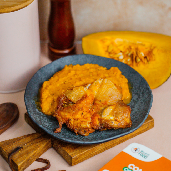 SOBRECOXA ASSADA COM PURÊ DE ABÓBORA - LOW CARB 200G